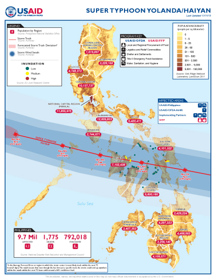 Super Typhoon Haiyan Map - 11/11/2013