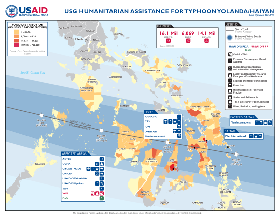 Typhoon Haiyan / Yolanda Map - 12/18/2013 (Click to view full-size map)