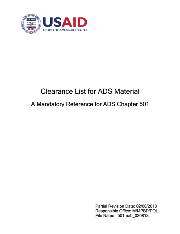 ADS Reference 501mab