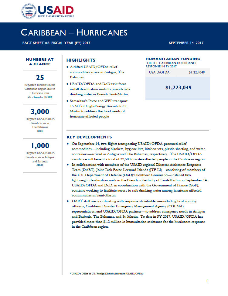 Caribbean Hurricanes - Fact Sheet #8