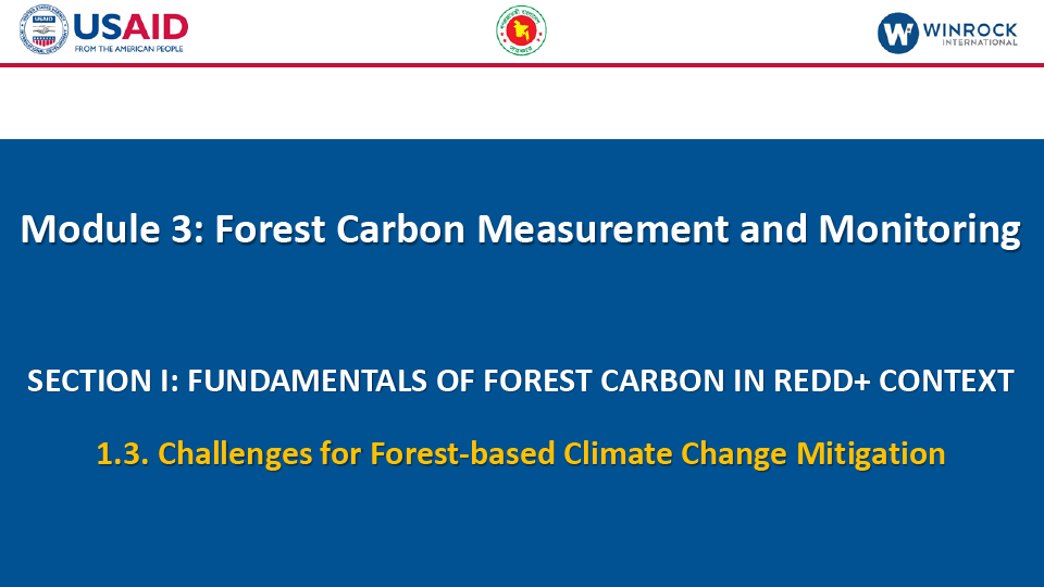 1.3. Challenges for Forest-based Climate Change Mitigation