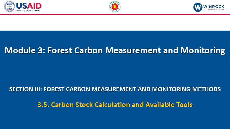 3.5. Carbon Stock Calculation and Available Tools