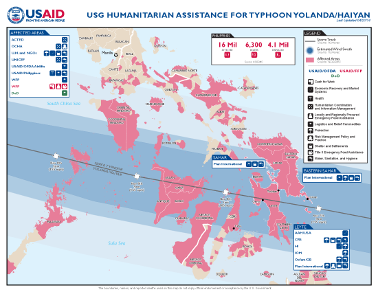 Philippines Typhoon Yolanda Program Map - 04-21-2014 