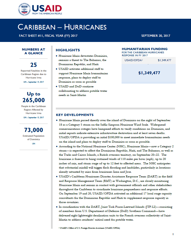 Caribbean Hurricanes - Fact Sheet #11