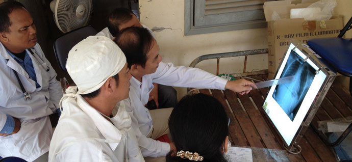 Xray training in Cambodia