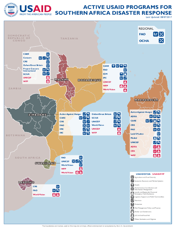 Southern Africa Map - 08-07-2017