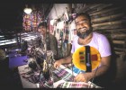 Jalal Molla with his solar lights and sewing machine