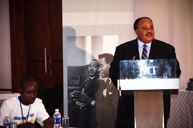 Prior to Zambia's 2016 National Elections, with support from USAID, Martin Luther King III was in Lusaka 