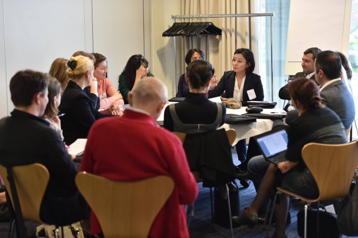 Participants of the ICNL global forum on civil society listen to Kyrgyzstan’s experience of defending civil society.