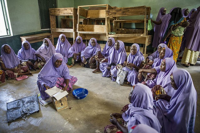 Women’s savings clubs such as this one in Nigeria allow women to give money or borrow it when needed for medical expenses or bus