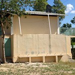 While the teachers’ housing at the school has latrines, the outside water spigots are nonfunctional