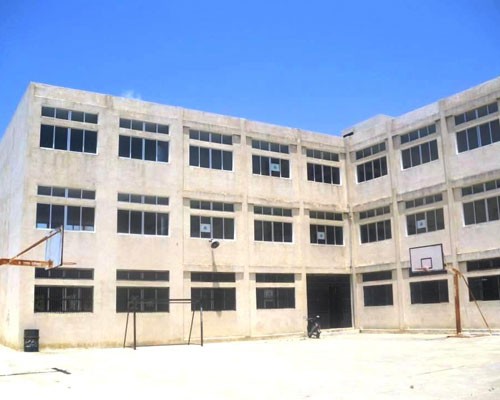 Tayr Felsay Intermediate School before waterproofing of the external façade of the building.  