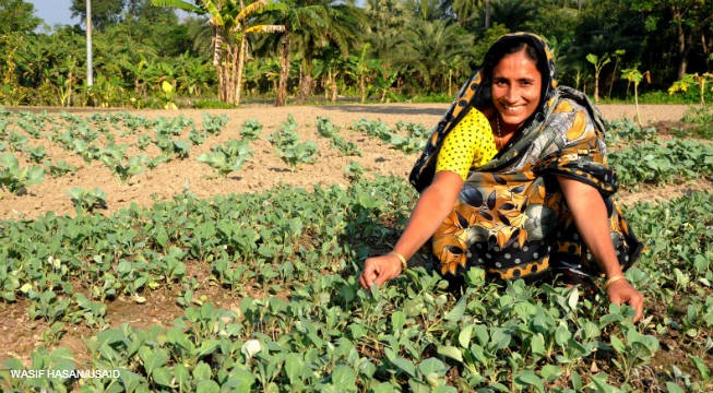 Image of woman vegetable farmer in Bangladesh