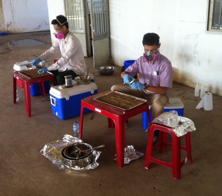 Sample Preparation at the Bien Hoa Airbase.