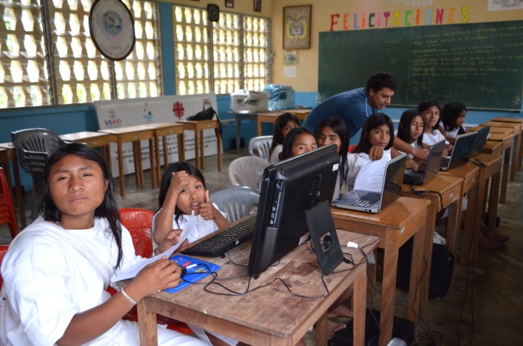 Computer room in San Antonia school