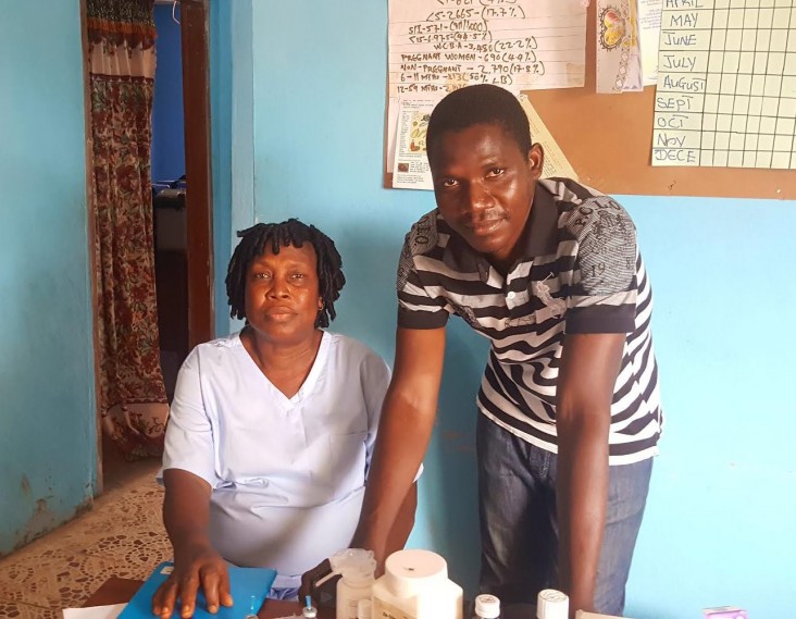 Elizabeth Coker (Nurse Betty) and her son, Joseph Sidique Kamara