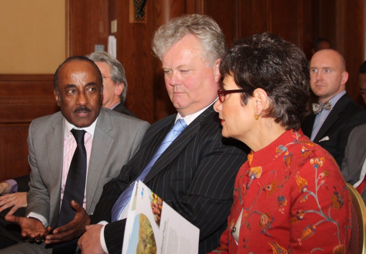 Nejib Abba Biya, Reykjavik Geothermal CEO Gudmunder Thoroddsson and U.S. Ambassador to Ethiopia Patricia Haslach