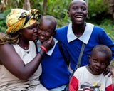 Mother and three children