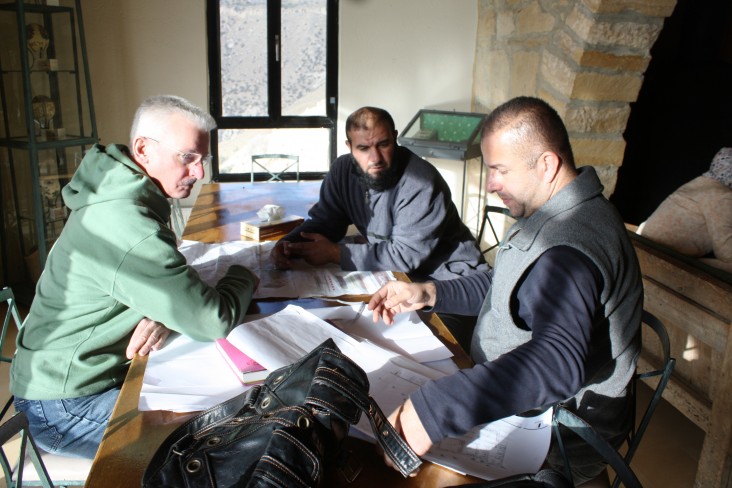 Eco-tourism specialist Chris Johnson, left,  with RSCN colleagues.