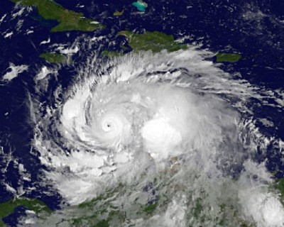 Hurricane Matthew as the storm moved through the south central Caribbean Sea.