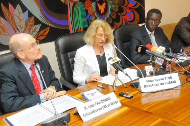 Mission Director Fine giving remarks at the signing ceremony