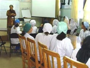 The newly formed Afghan Midwives Association meets at Kabul's Rabia Balkhi Hospital.