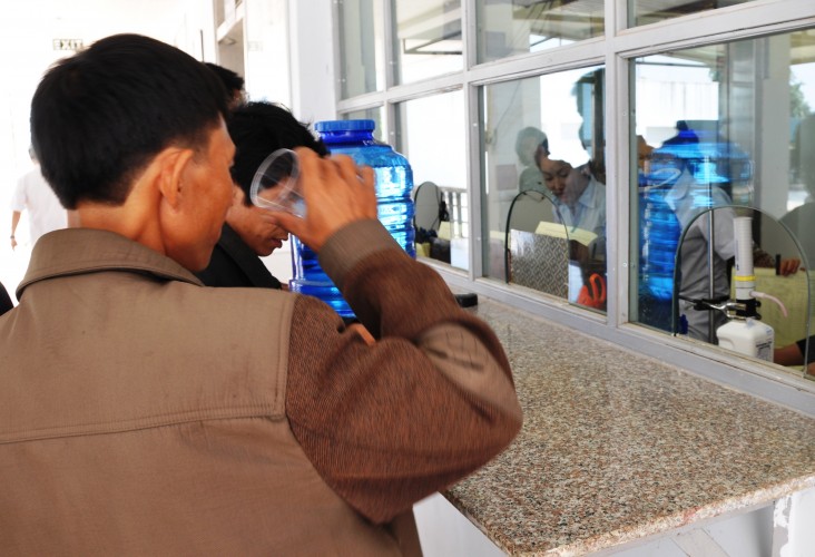 Visitors to an integrated health clinic in Dien Bien receive methadone to help them kick the heroin habit.