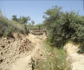 Photo of a check dam in Ethiopia