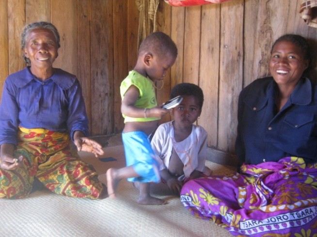 Photo of Jean Clement and his mother at nutrition training