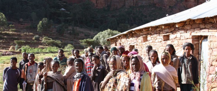 In 2009, the isolated Tabia Debre Abay community built this Alternative Basic Education Center in Tigray, Ethiopia, with USAID s