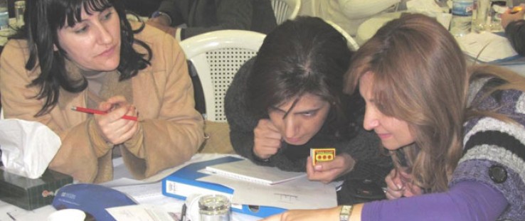  Teachers participate in classroom observation training at the American University of Beirut, Dec. 16, 2011. 