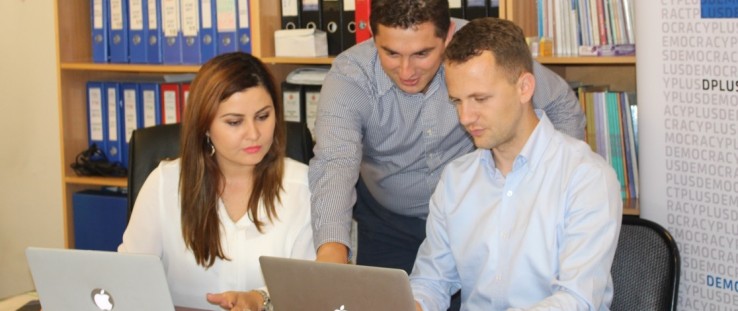 Left to right: Roberta Osmani, Valmir Ismaili and Isuf Zejna