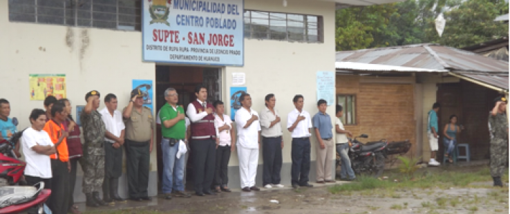 Event organizers participate in the opening ceremony initiating the two-day ‘caravana’ held in Padre Abad province, March 23-24,