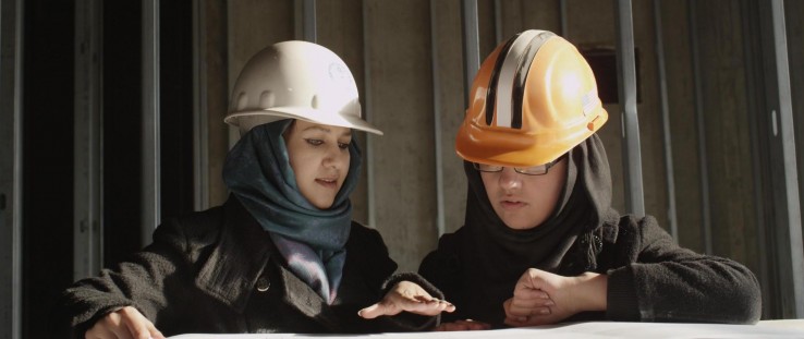 Two female engineers from Afghanistan's national power utility