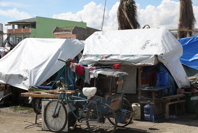 USAID donated plastic sheets used by Typhoon Yolanda/Haiyan affected families