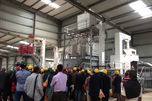 A Group Tours the New Seed Facility