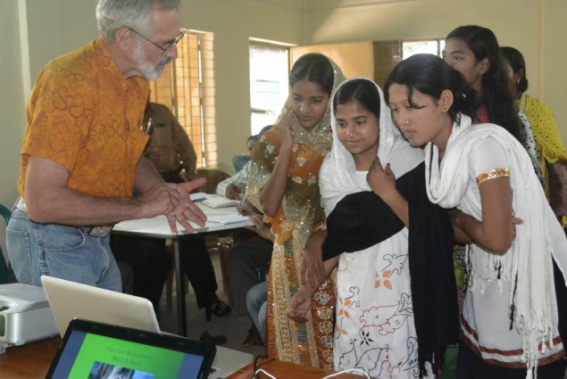 Joney, 15, had to drop out of school when her father could not afford to pay for her education. 