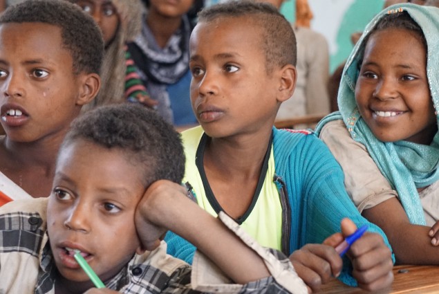 Students in schools throughout Ethiopia are working to improve their reading skills with the curriculum and textbooks developed by USAID in collaboration with the Ministry of Education.