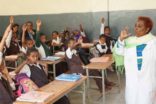 Students in schools throughout Ethiopia are working to improve their reading skills with the curriculum and textbooks developed by USAID in collaboration with the Ministry of Education.