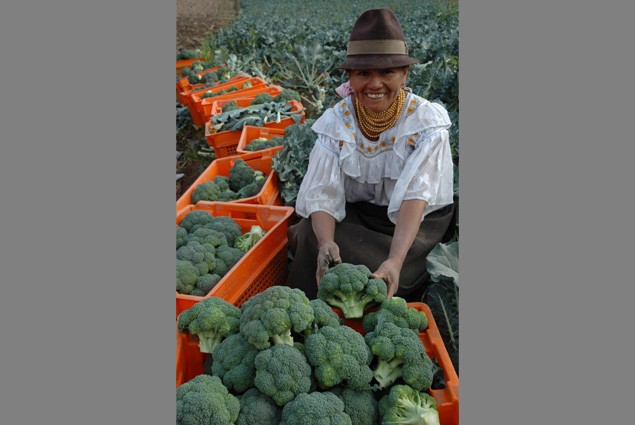 Woman with broccoli