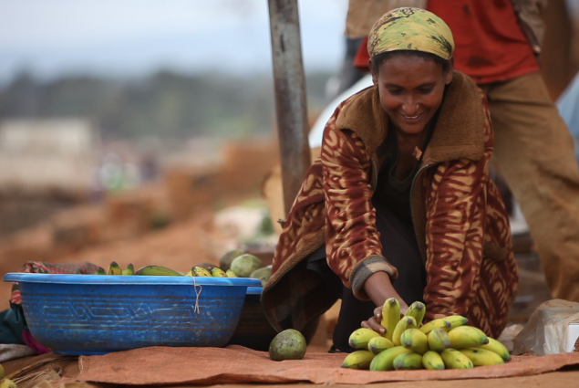 Atsede, an HIV positive woman with two children, benefited from economic strengthening training of USAID’s Yekokeb Berhan.