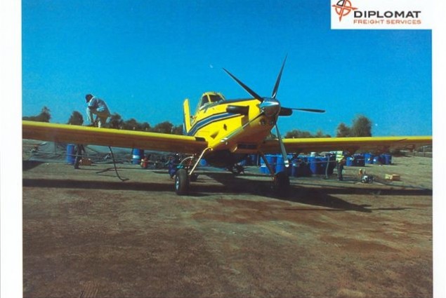 USAID OFDA provided spray aircraft in San Louis Senegal, October, 2004 