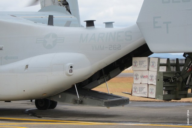 The first airlift of USAID heavy-duty plastic sheeting arrived in Manila on Tuesday (11/12), and our disaster response experts –