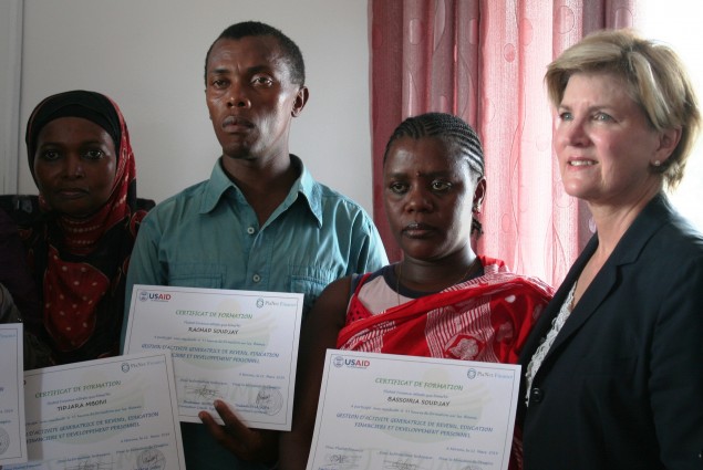 With microfinance program graduates