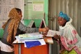 Natsaannat, a health extension worker in Ethiopia, provides to Tsedalu advice about her pregnancy in Wara Village.