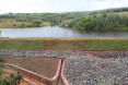 Dam funded by USAID in Vatomandry, in eastern Madagascar, to feed 180ha of rice paddies with water