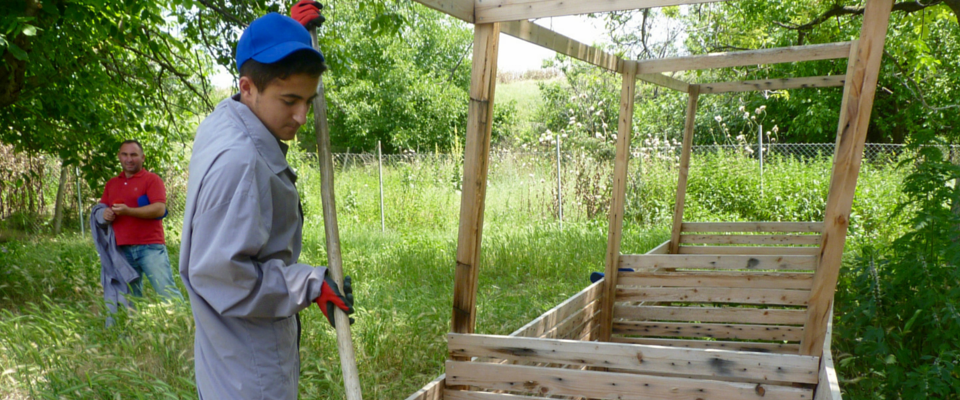 Aisi's agriculture students use composted waste as fertilizer