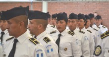 Students at the launching of Guatemala’s bachelor’s degree program in police science with a specialization in community-based po