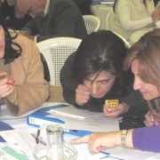  Teachers participate in classroom observation training at the American University of Beirut, Dec. 16, 2011. 