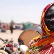 A Southern Sudanese woman in Khartoum tells USAID staff she is eager to return to Bentiu, Unity state, April 14. 